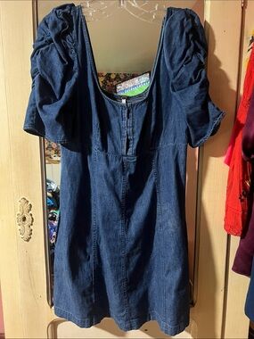 Free People Cheyenne Denim Mini Dress